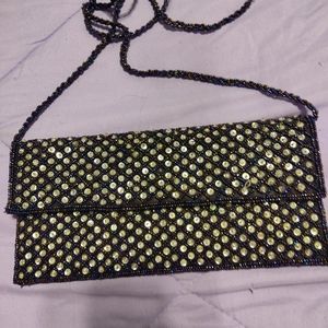 Beaded shoulder Strap Evening Bag